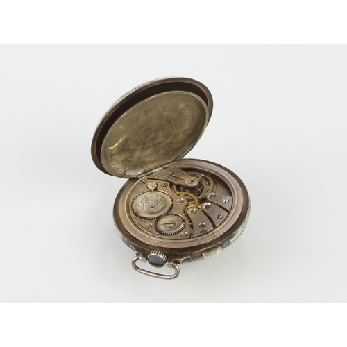 244 - A Swiss novelty golf ball hunter pocket watch, 1920-30s - with fob wind 15 jewel lever movement, the... 