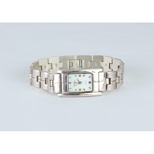 246 - Two quartz dress watches - one by Gianni Vecci, with diamond set square dial, 25mm stainless steel c... 