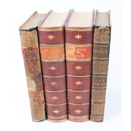 296 - Four Punch volumes:
1. July 1 1865 to Dec 30 1865
2. July 7 1877 to Jan 5 1878
3. 1910
4. 1913