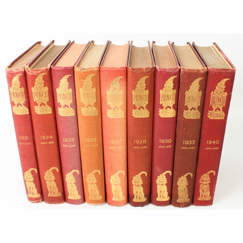 299 - Punch - nine volumes, mostly 1920s and 1930s