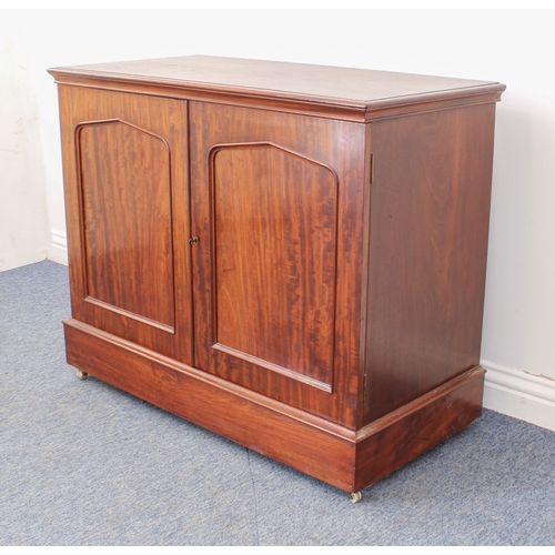 425 - A fine mid-19th century mahogany medal, coin or specimen collector's cabinet - the moulded top over ... 