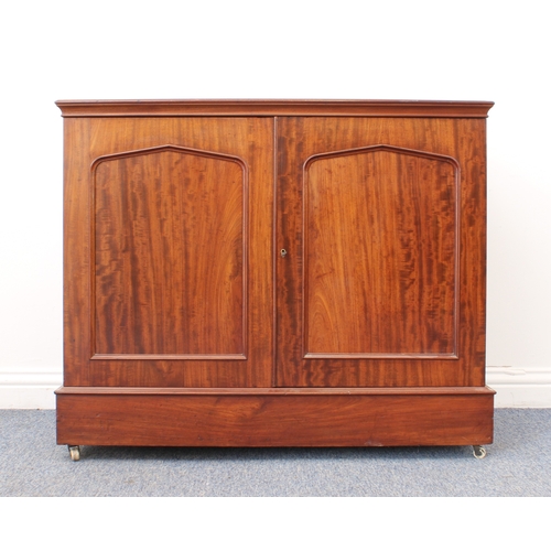 425 - A fine mid-19th century mahogany medal, coin or specimen collector's cabinet - the moulded top over ... 