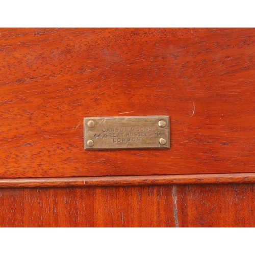 425 - A fine mid-19th century mahogany medal, coin or specimen collector's cabinet - the moulded top over ... 