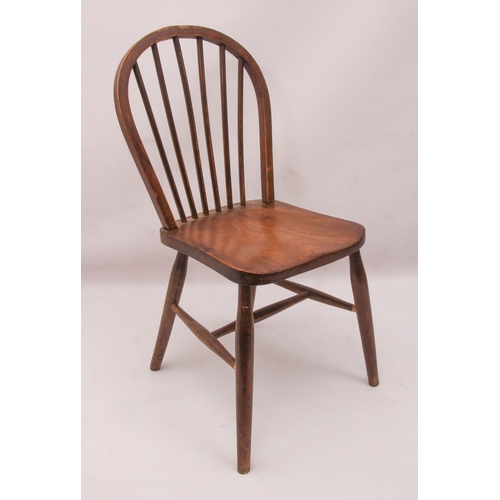 440 - Three late-19th century beech, ash and elm Windsor chairs - comprising an armchair and two similar s... 