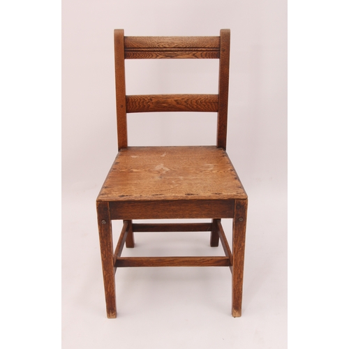 508 - A set of seven early 19th century provincial oak dining chairs - including one carver; plus a simila... 