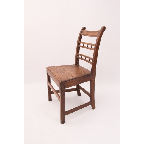 508 - A set of seven early 19th century provincial oak dining chairs - including one carver; plus a simila... 