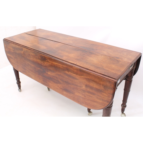 543 - A Regency mahogany dropflap extending dining table with concertina action - the rectangular dropflap... 