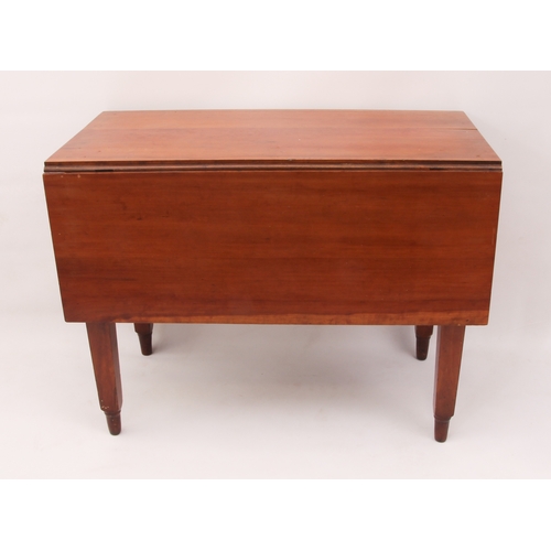 558 - A 19th century American cherrywood Pembroke table - with rectangular dropflap top, raised on square ... 