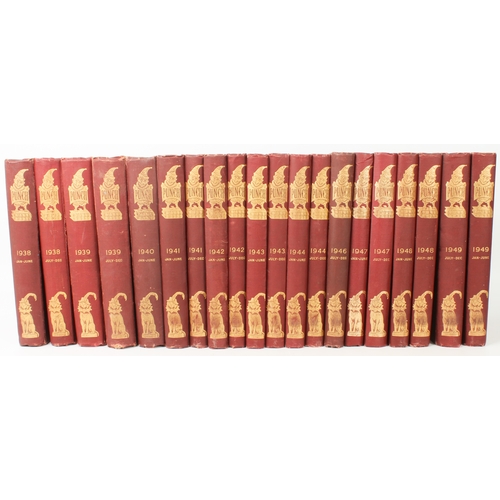 298 - Punch - an almost complete run from 1938 to 1949, twenty-three volumes (lacking 1 volume)