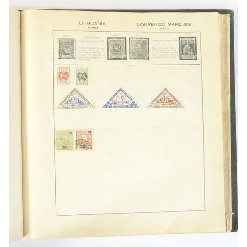 759 - A 'Triumph Stamp Album of the World' - a good collection of GB and world stamps, mostly Victoria to ... 