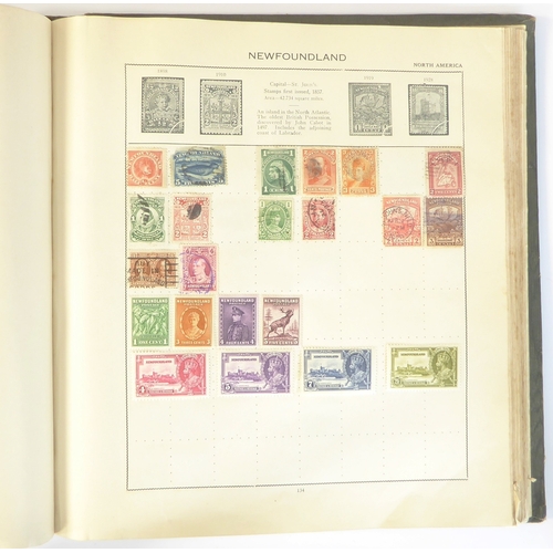 759 - A 'Triumph Stamp Album of the World' - a good collection of GB and world stamps, mostly Victoria to ... 