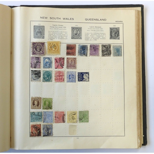 759 - A 'Triumph Stamp Album of the World' - a good collection of GB and world stamps, mostly Victoria to ... 