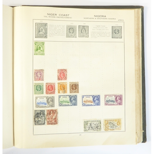 759 - A 'Triumph Stamp Album of the World' - a good collection of GB and world stamps, mostly Victoria to ... 