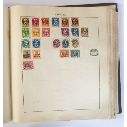 759 - A 'Triumph Stamp Album of the World' - a good collection of GB and world stamps, mostly Victoria to ... 