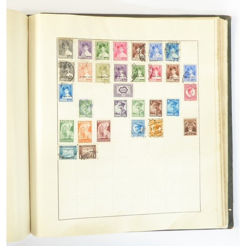 759 - A 'Triumph Stamp Album of the World' - a good collection of GB and world stamps, mostly Victoria to ... 