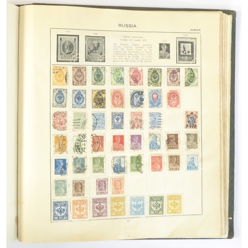 759 - A 'Triumph Stamp Album of the World' - a good collection of GB and world stamps, mostly Victoria to ... 