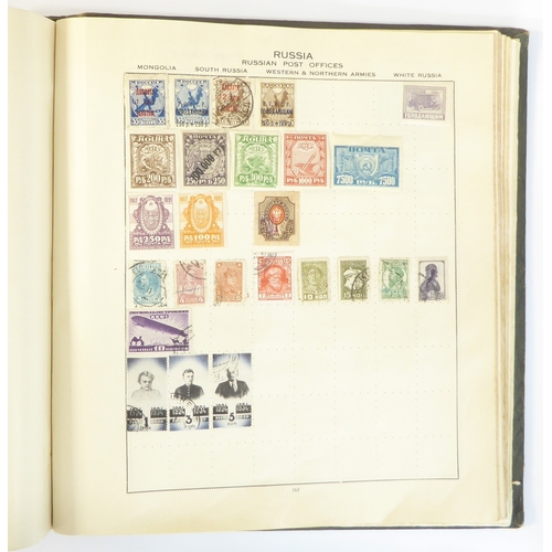 759 - A 'Triumph Stamp Album of the World' - a good collection of GB and world stamps, mostly Victoria to ... 