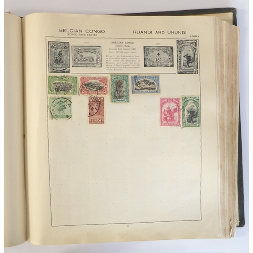 759 - A 'Triumph Stamp Album of the World' - a good collection of GB and world stamps, mostly Victoria to ... 