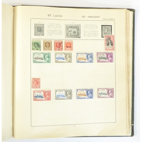 759 - A 'Triumph Stamp Album of the World' - a good collection of GB and world stamps, mostly Victoria to ... 