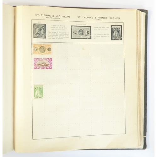 759 - A 'Triumph Stamp Album of the World' - a good collection of GB and world stamps, mostly Victoria to ... 