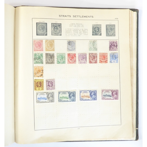 759 - A 'Triumph Stamp Album of the World' - a good collection of GB and world stamps, mostly Victoria to ... 