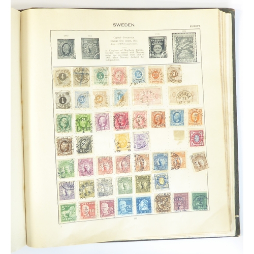 759 - A 'Triumph Stamp Album of the World' - a good collection of GB and world stamps, mostly Victoria to ... 