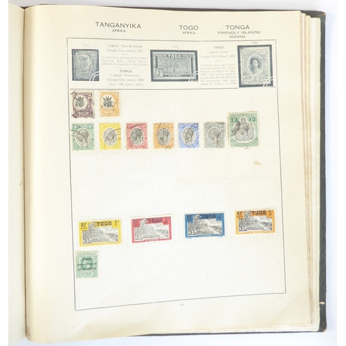 759 - A 'Triumph Stamp Album of the World' - a good collection of GB and world stamps, mostly Victoria to ... 