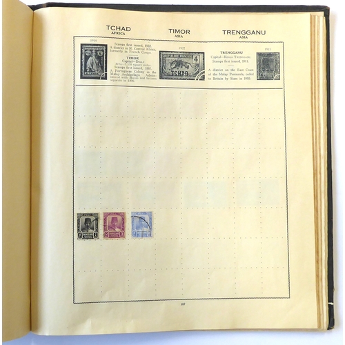 759 - A 'Triumph Stamp Album of the World' - a good collection of GB and world stamps, mostly Victoria to ... 