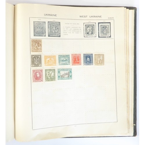 759 - A 'Triumph Stamp Album of the World' - a good collection of GB and world stamps, mostly Victoria to ... 