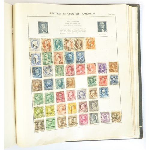 759 - A 'Triumph Stamp Album of the World' - a good collection of GB and world stamps, mostly Victoria to ... 