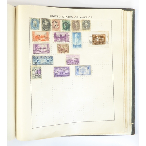 759 - A 'Triumph Stamp Album of the World' - a good collection of GB and world stamps, mostly Victoria to ... 