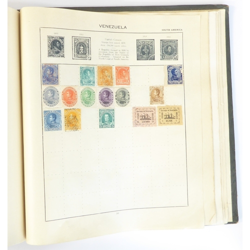 759 - A 'Triumph Stamp Album of the World' - a good collection of GB and world stamps, mostly Victoria to ... 