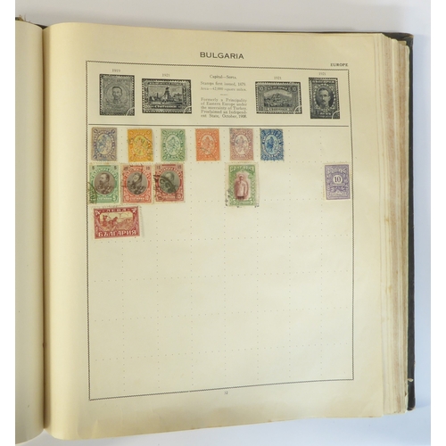 759 - A 'Triumph Stamp Album of the World' - a good collection of GB and world stamps, mostly Victoria to ... 