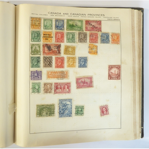 759 - A 'Triumph Stamp Album of the World' - a good collection of GB and world stamps, mostly Victoria to ... 