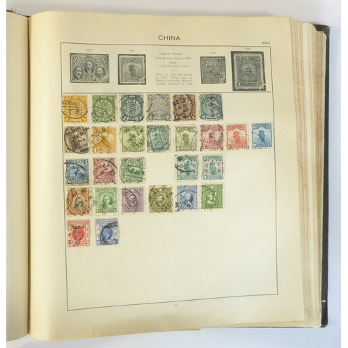 759 - A 'Triumph Stamp Album of the World' - a good collection of GB and world stamps, mostly Victoria to ... 