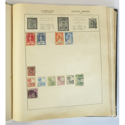 759 - A 'Triumph Stamp Album of the World' - a good collection of GB and world stamps, mostly Victoria to ... 