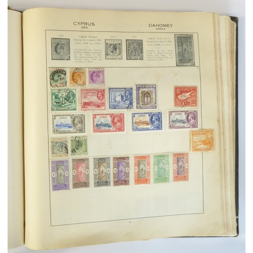 759 - A 'Triumph Stamp Album of the World' - a good collection of GB and world stamps, mostly Victoria to ... 