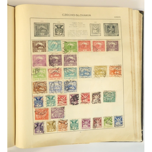 759 - A 'Triumph Stamp Album of the World' - a good collection of GB and world stamps, mostly Victoria to ... 