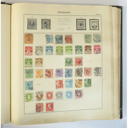 759 - A 'Triumph Stamp Album of the World' - a good collection of GB and world stamps, mostly Victoria to ... 