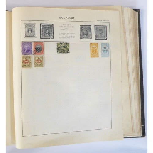 759 - A 'Triumph Stamp Album of the World' - a good collection of GB and world stamps, mostly Victoria to ... 