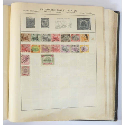 759 - A 'Triumph Stamp Album of the World' - a good collection of GB and world stamps, mostly Victoria to ... 