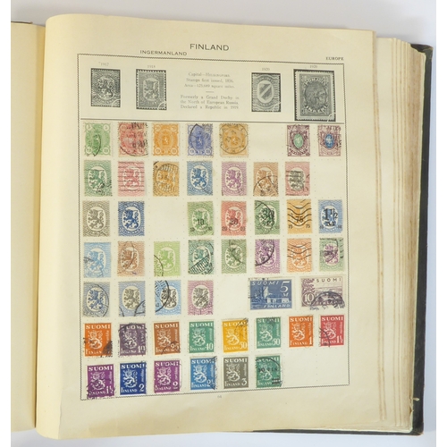 759 - A 'Triumph Stamp Album of the World' - a good collection of GB and world stamps, mostly Victoria to ... 