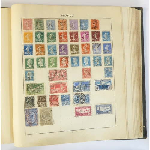 759 - A 'Triumph Stamp Album of the World' - a good collection of GB and world stamps, mostly Victoria to ... 