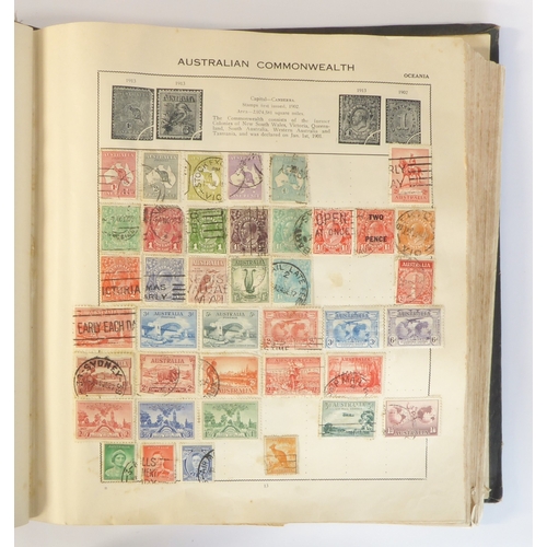 759 - A 'Triumph Stamp Album of the World' - a good collection of GB and world stamps, mostly Victoria to ... 