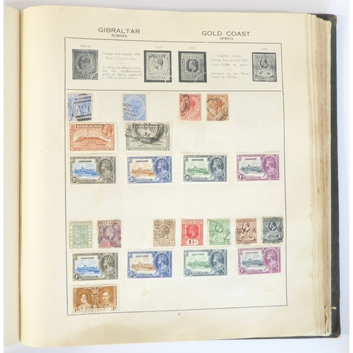 759 - A 'Triumph Stamp Album of the World' - a good collection of GB and world stamps, mostly Victoria to ... 