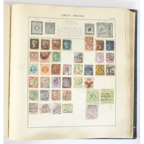 759 - A 'Triumph Stamp Album of the World' - a good collection of GB and world stamps, mostly Victoria to ... 