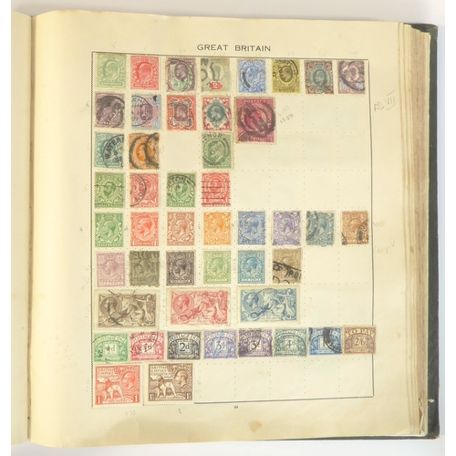 759 - A 'Triumph Stamp Album of the World' - a good collection of GB and world stamps, mostly Victoria to ... 