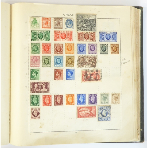 759 - A 'Triumph Stamp Album of the World' - a good collection of GB and world stamps, mostly Victoria to ... 