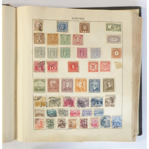 759 - A 'Triumph Stamp Album of the World' - a good collection of GB and world stamps, mostly Victoria to ... 