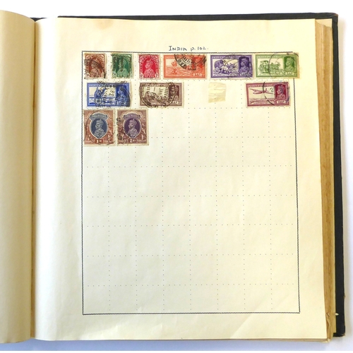 759 - A 'Triumph Stamp Album of the World' - a good collection of GB and world stamps, mostly Victoria to ... 